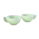 2 tasses opaline vert mint art déco