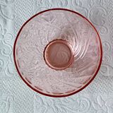 3 vintage pink glass bowls, rosaline arcoroc france