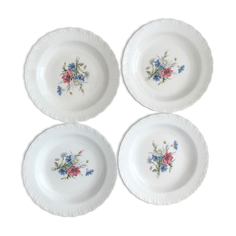 Set of 4 hollow flowered plates