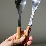 Vintage bamboo salad cutlery