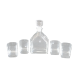Whisky decanter and its four glasses
