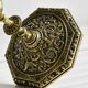 Carved brass candlestick holder