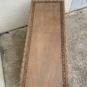 Commode vintage basse Padouk Massif sculpté 1950