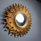 Vintage gilded resin sunburst mirror, 1960s