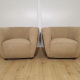 Restored armchairs by Jindrich Halabala