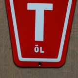 Advertising plate in enamelled sheet metal of the famous Belgian beer Vedett