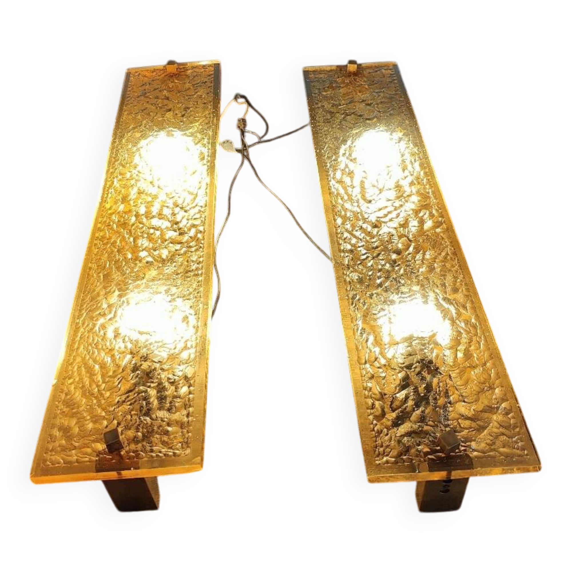 Pair of large Dallux wall lights attributed to Pierre Disderot.