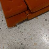 Sofa, daybed art deco, orange velvet