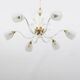 Ercole barovier art dèco italian murano glass and brass chandelier, 1935s