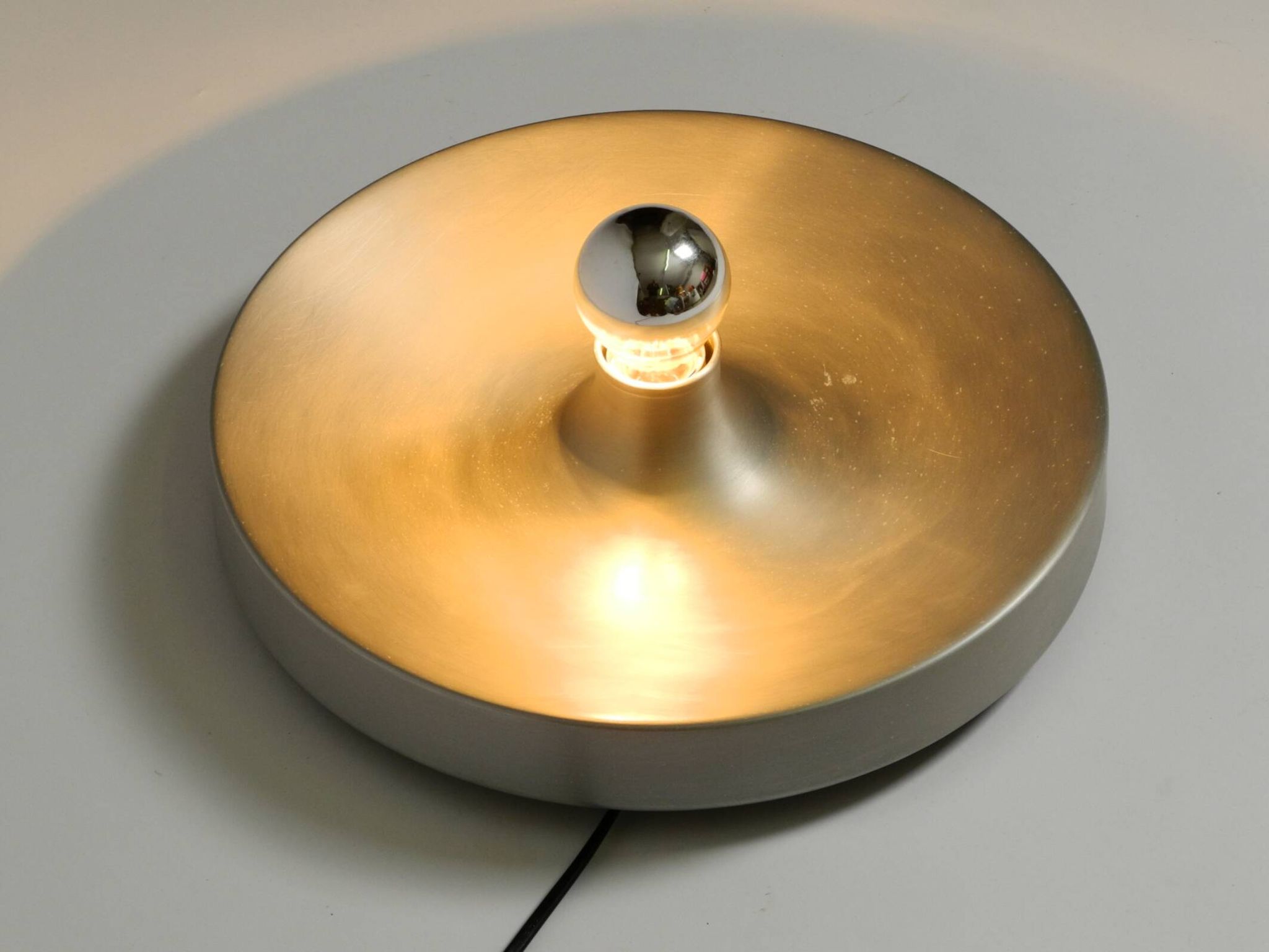 1960s round large Space Age Pop Art aluminum ceiling or wall lamp