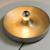 1960s round large Space Age Pop Art aluminum ceiling or wall lamp