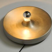 1960s round large Space Age Pop Art aluminum ceiling or wall lamp