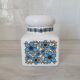Ceramic storage pot with blue flower pattern Tauntun Vale / England
