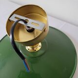 Otientable brass wall lamp and enamelled sheet metal