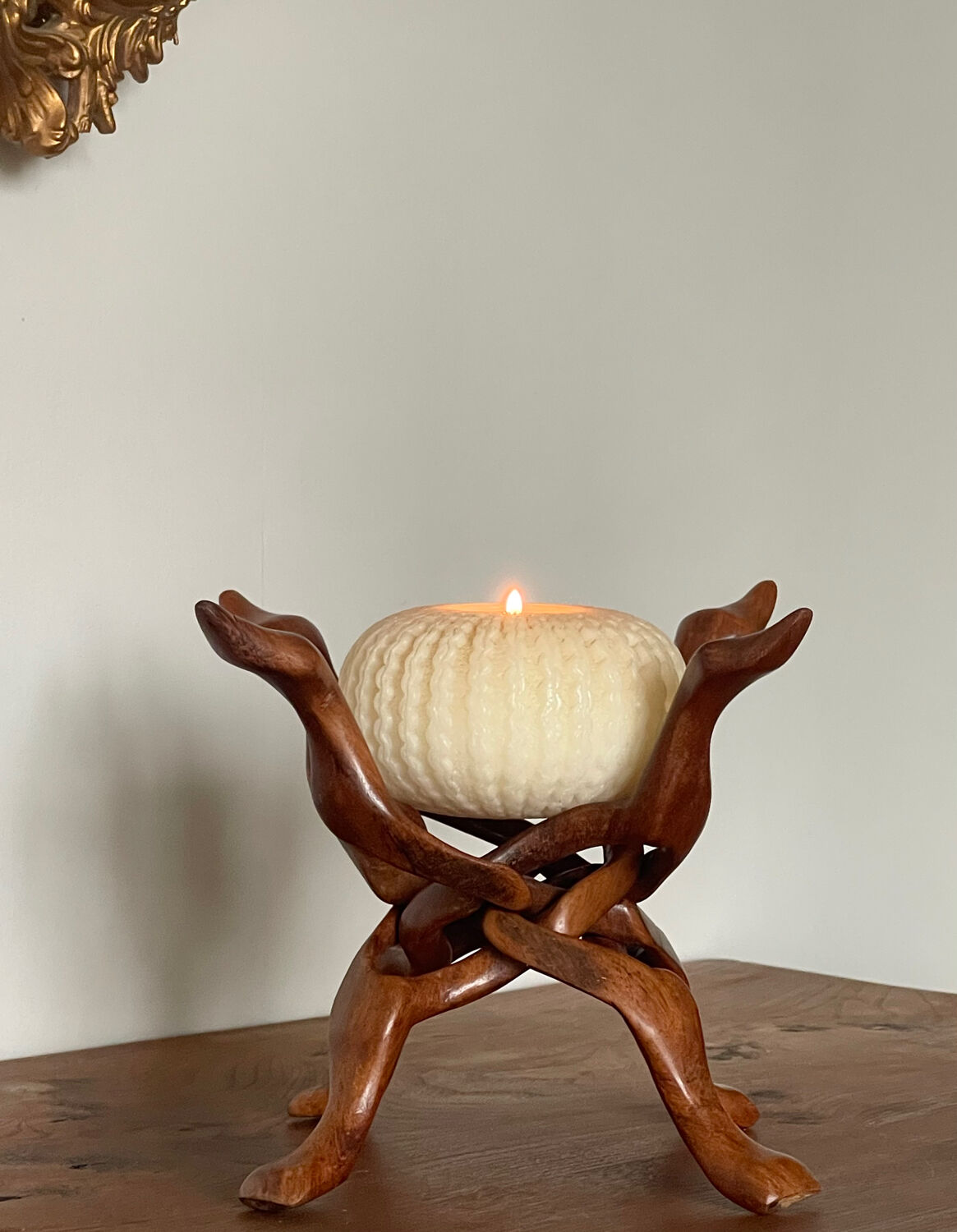 Modernist wooden sculpture