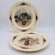 Set of 2 "Obernai" dishes from the Sarreguemines pottery.