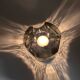 Solid glass candle holder