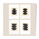 Commande Reservée Pour Marie Set de 4 monotypes