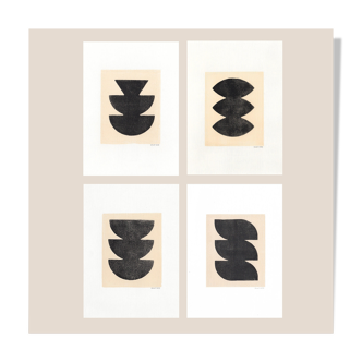Reservée Order For Marie Set of 4 monotypes