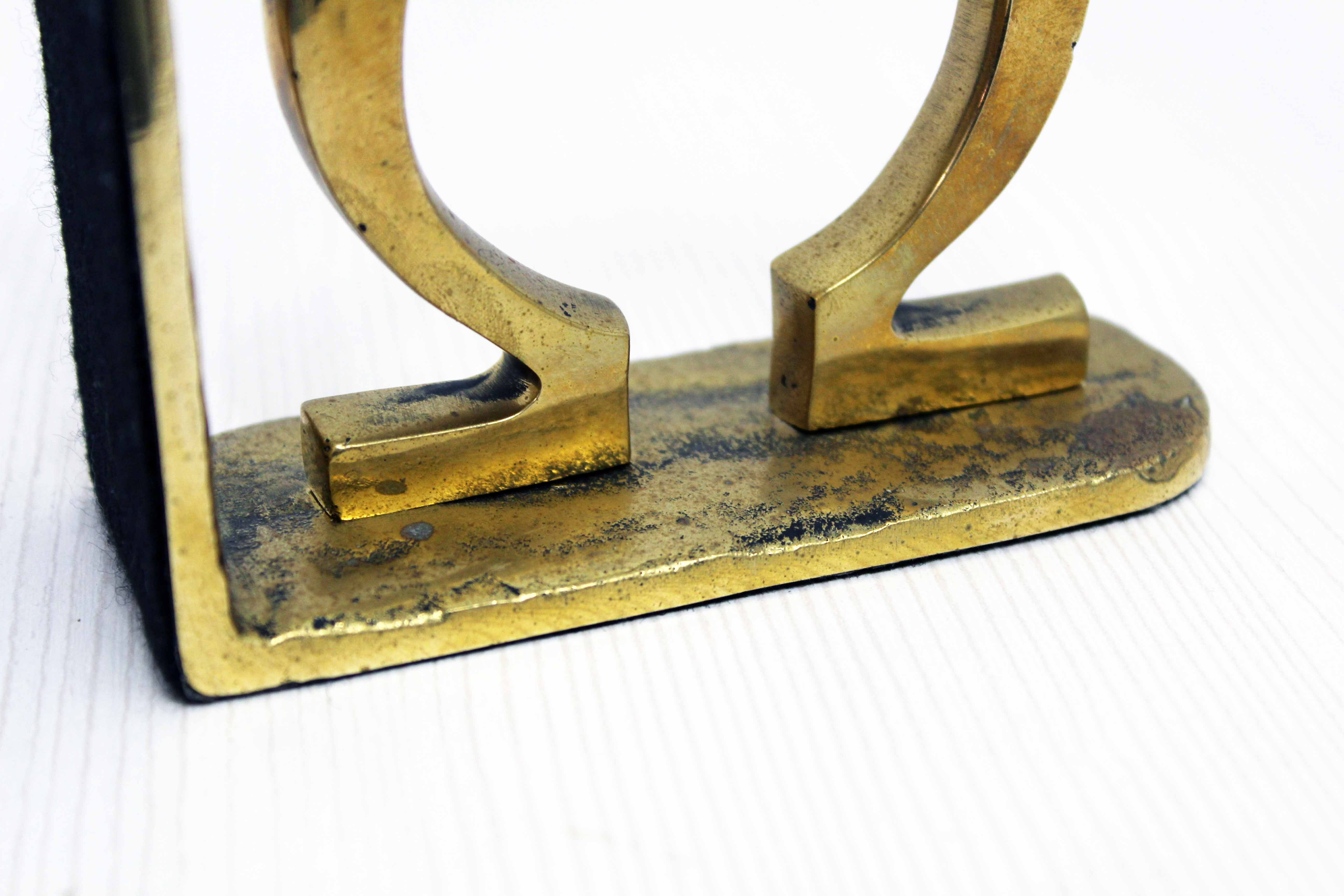 Bookends "Alpha Omega" brass