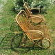 Paire fauteuils rotin vintage
