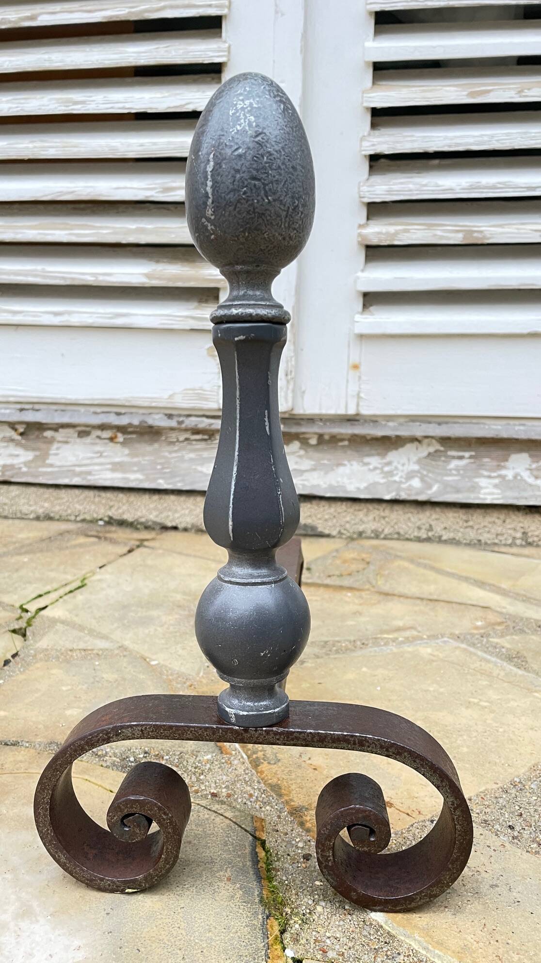 Paire de CHENETS Géométriques VINTAGE