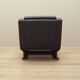 Leather armchair, Italian design, 1970s, production: Italy