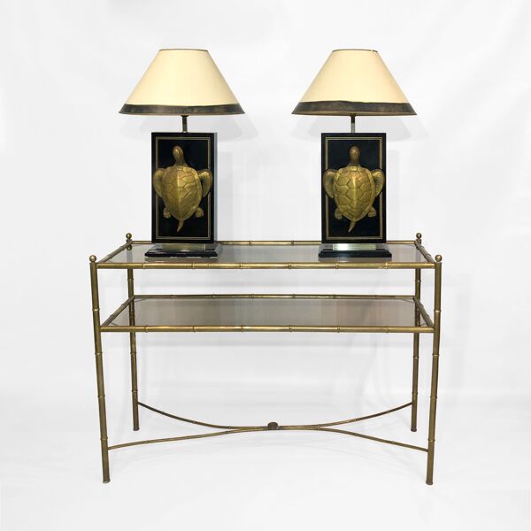 Brass Turtle Table Lamps Hollywood, Small Turtle Table Lamp