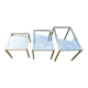 Table basse gigogne en verre