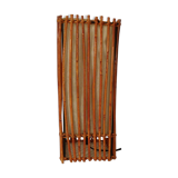 Lampe à poser en osier et lin