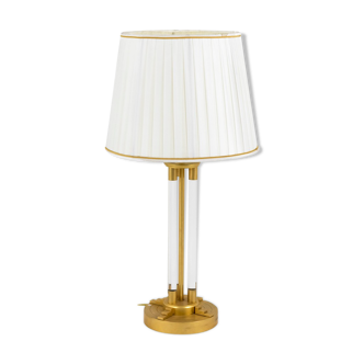 Lucite and gilded bronze lamp, from the 1940s