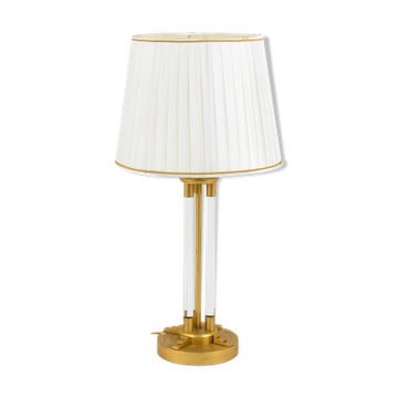 Lucite and gilded bronze lamp, from the 1940s