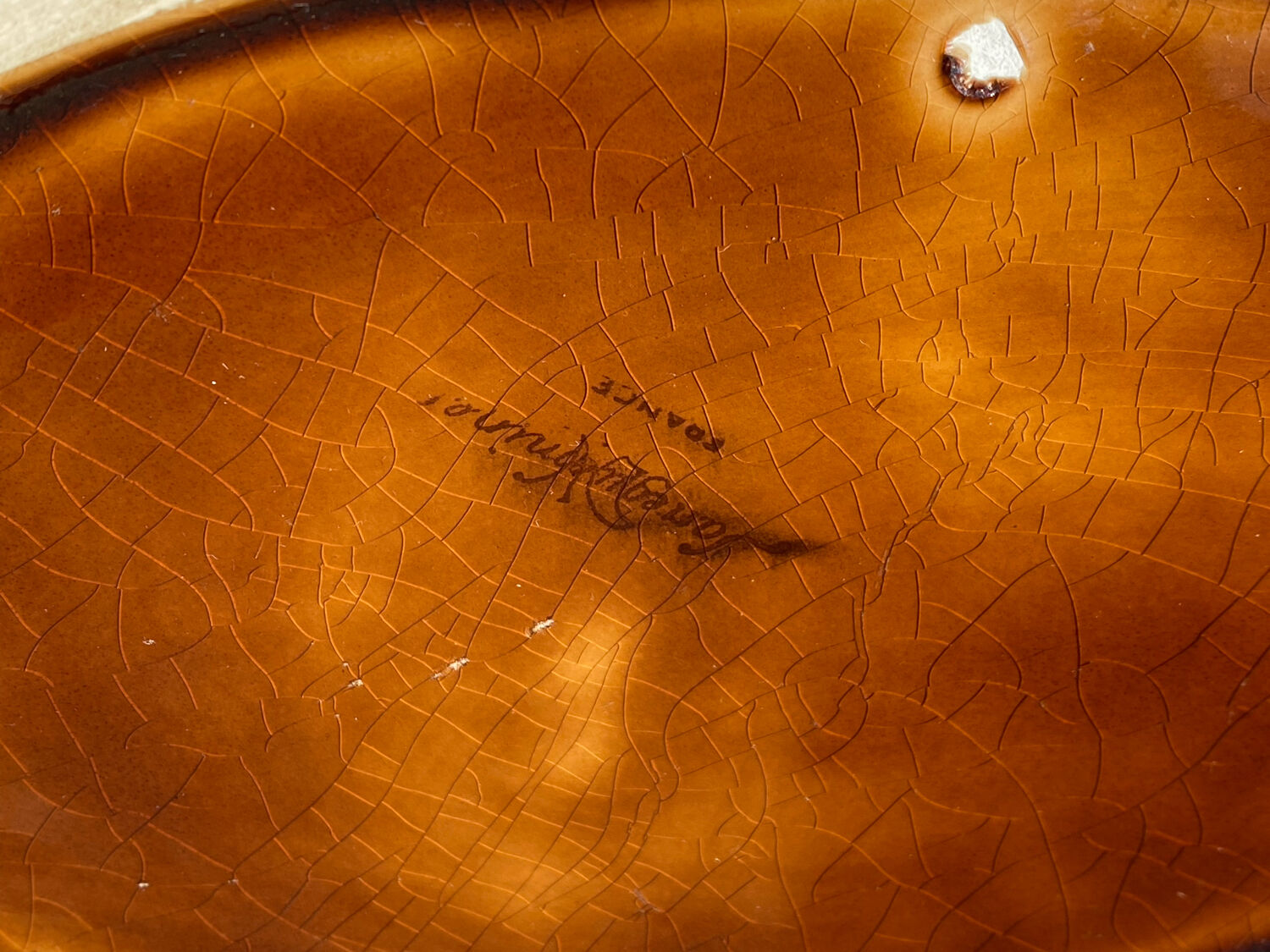 Ceramic fish tureen from sarreguemines