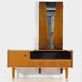 Mid century design dressing table in teak with stylish legs, 1960s