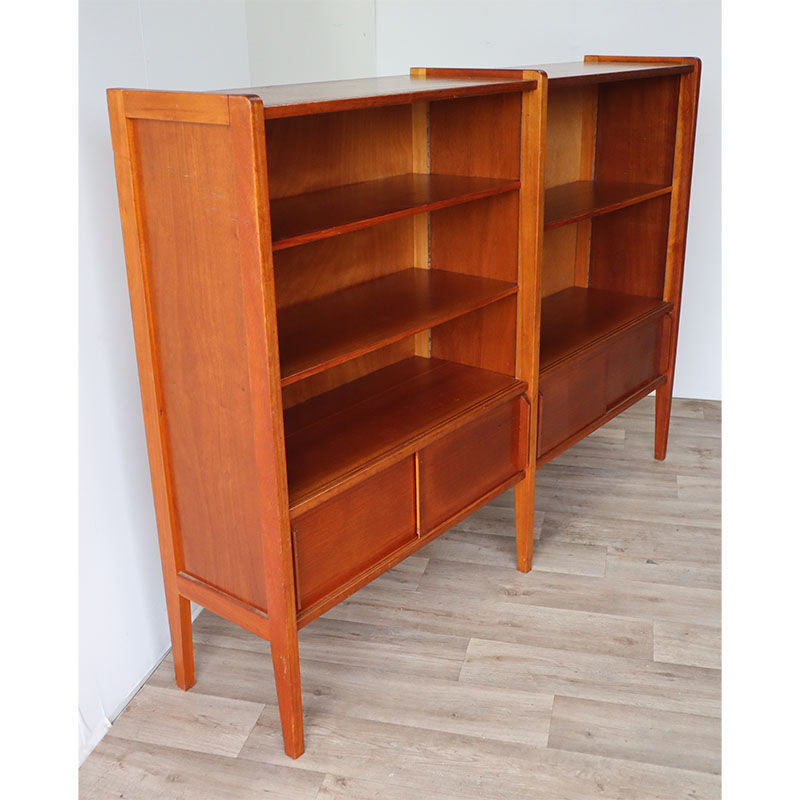 Bibliothèque avec étagères en bois 1960