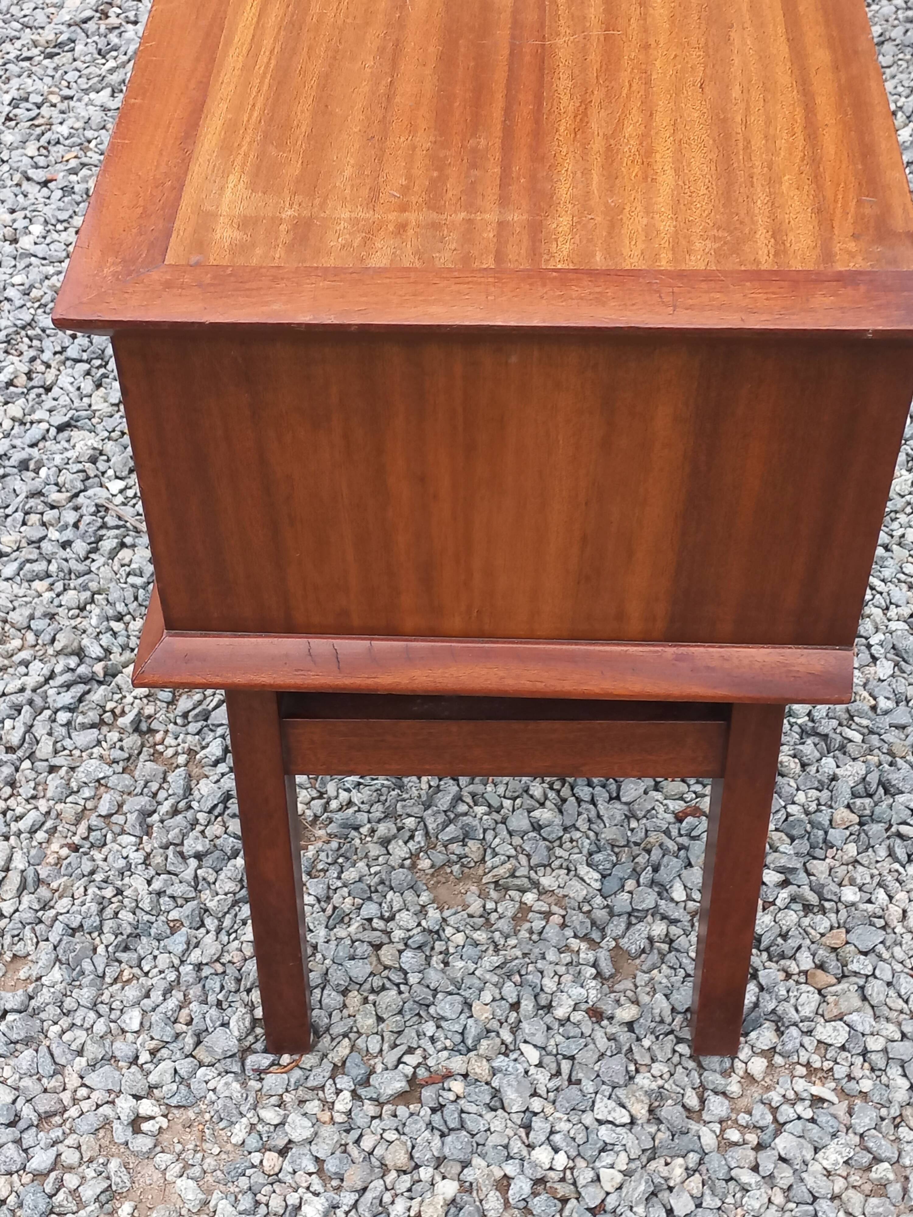 Vintage bedside table with compass legs from the 50s
