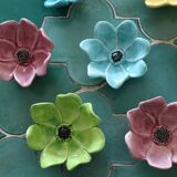 Set of 10 floral ceramic bowls, Bagnoles de l'Orne – years