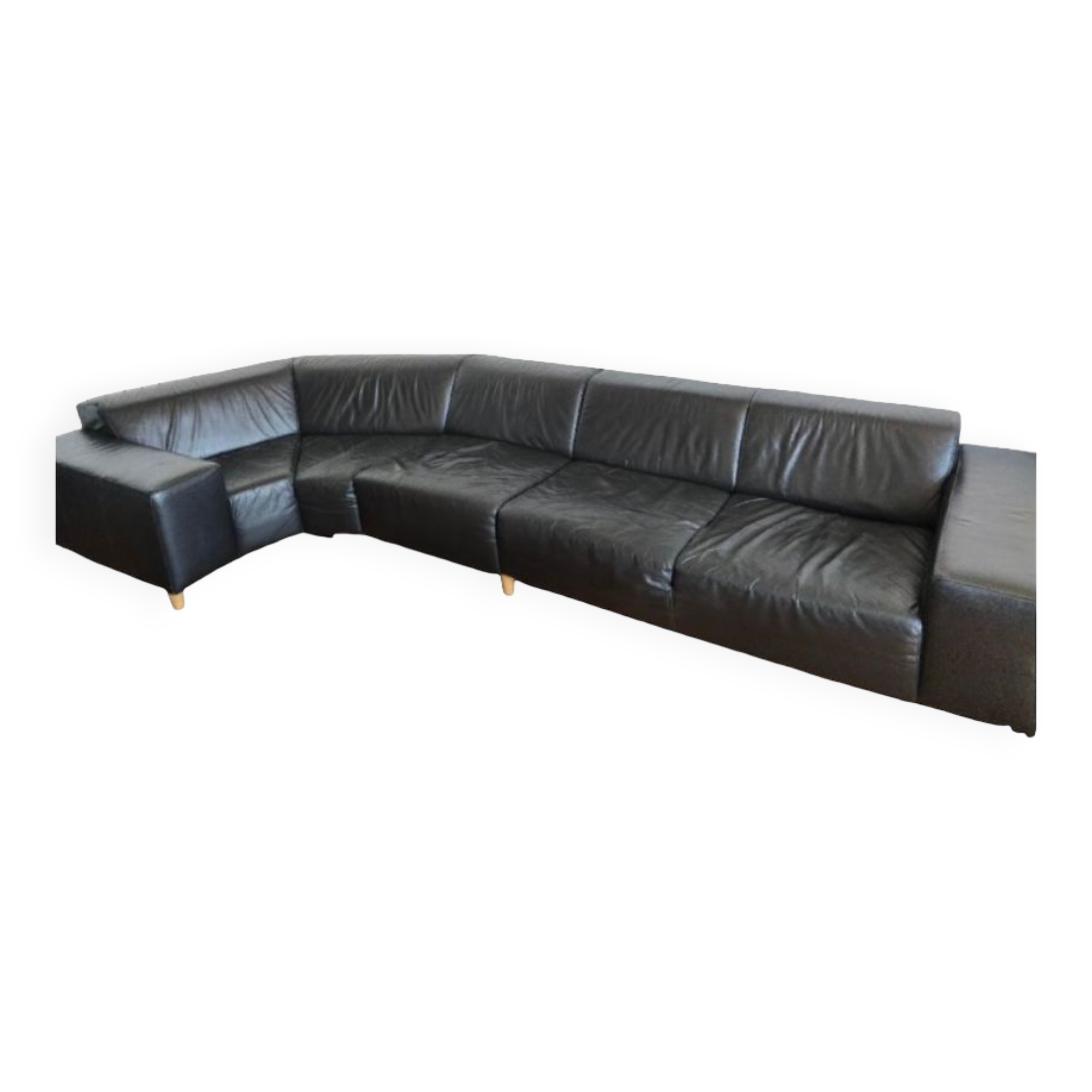 Leather corner sofa