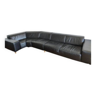 Leather corner sofa