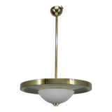 Lustre Bauhaus en laiton de Franta Anyz, 1930, restauré