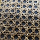 Rattan and canework footrest from the 50s/60s