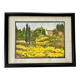 Tableau aquarelle Champs de colza en Provence