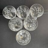6 water glasses - cut crystal – cristalleries royales de champagne