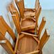 Set of 6 solid elm chairs 70s vintage Seltz design