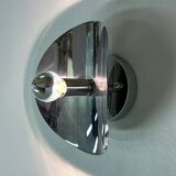 Paire de lampes murales "Folio", style spatial, métal chromé, Italie, 1970