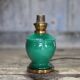 Vintage ceramic lamp, green Art Deco lamp, table lamp, freestanding lamp.