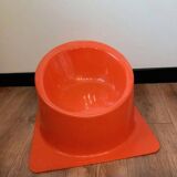 Vintage orange plastic children's armchair