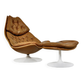 Swivel armchair and footrest FS588 by Geoffrey Harcourt for Artifort