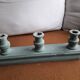 Vintage carved solid wood candlestick