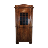 Armoire d’angle antique de l’Allemagne du Nord dans l’Empire tardif en acajou poli